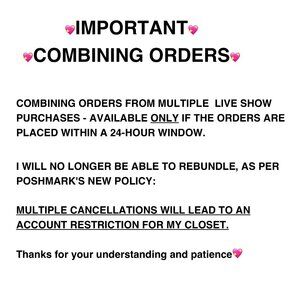 💖IMPORTANT💖 💖COMBINING ORDERS💖